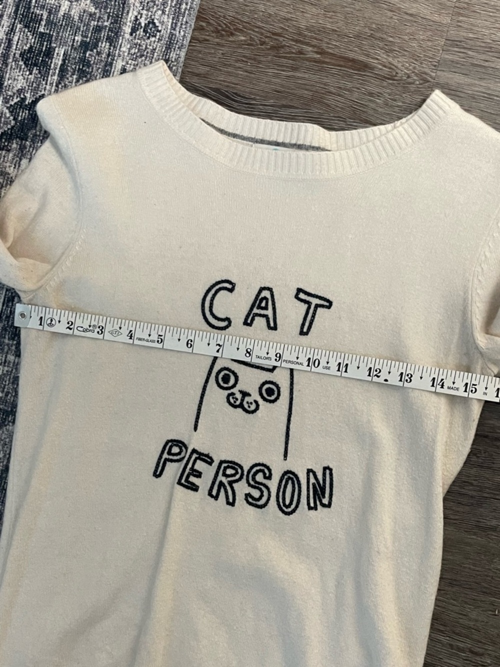 Boden | Estella ‘Cat Person’ Embroidered Graphic Crewneck Sweater Cashmere Wool - Picture 8 of 8